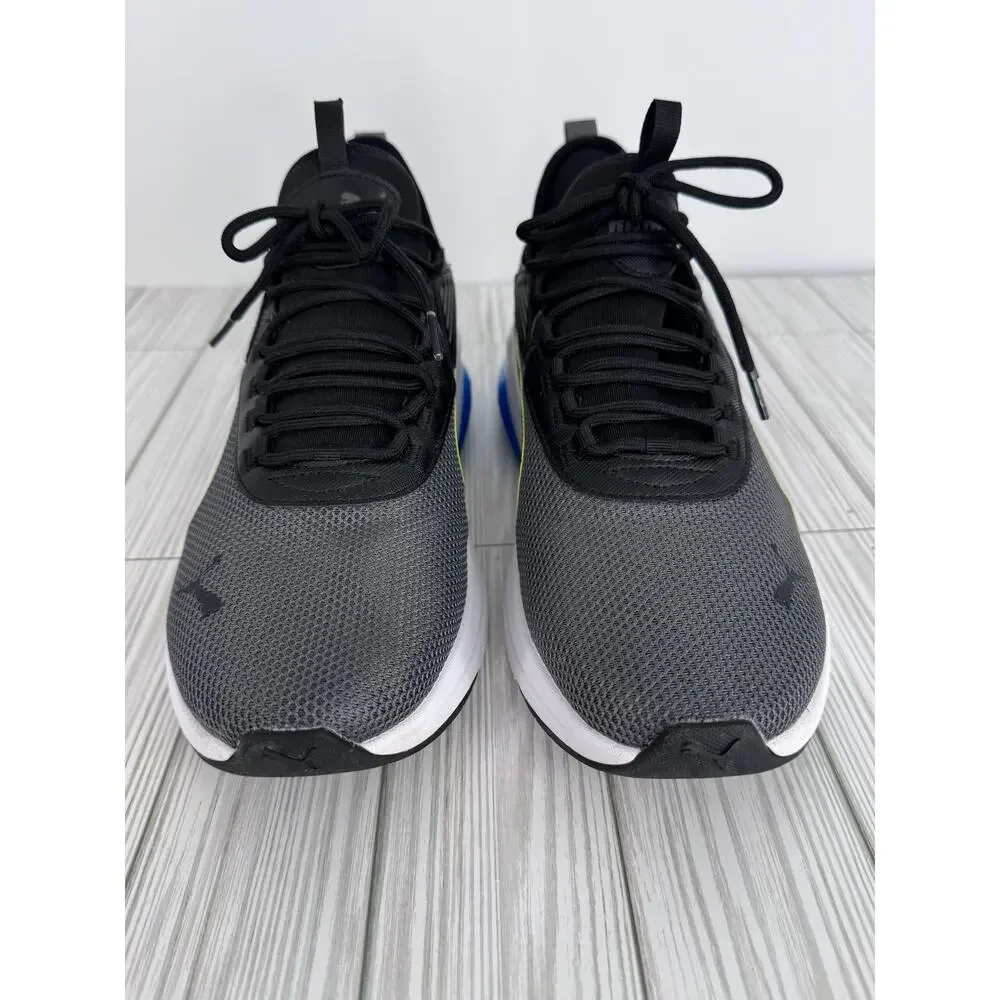 Puma Amplifier sneakers men's 10 athletic shoes Softfoam EVA black gray lime